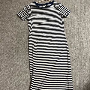 Striped Navy and White Dress